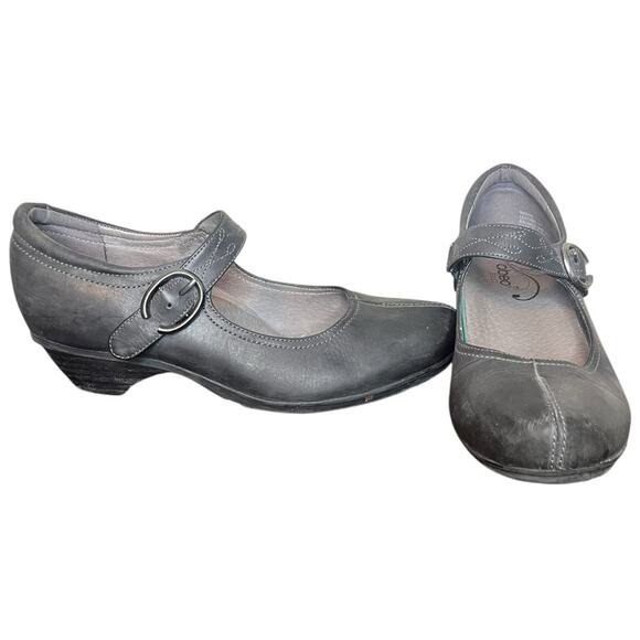 ABEO B.I.O. SYSTEM Nadine‎ Brushed Charcoal Leather Mary Jane Shoe Women’s 7.5 N - Picture 3 of 9